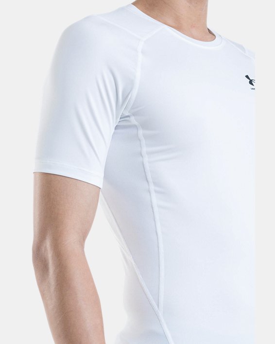 男士HeatGear® Armour短袖T恤 in White image number 5
